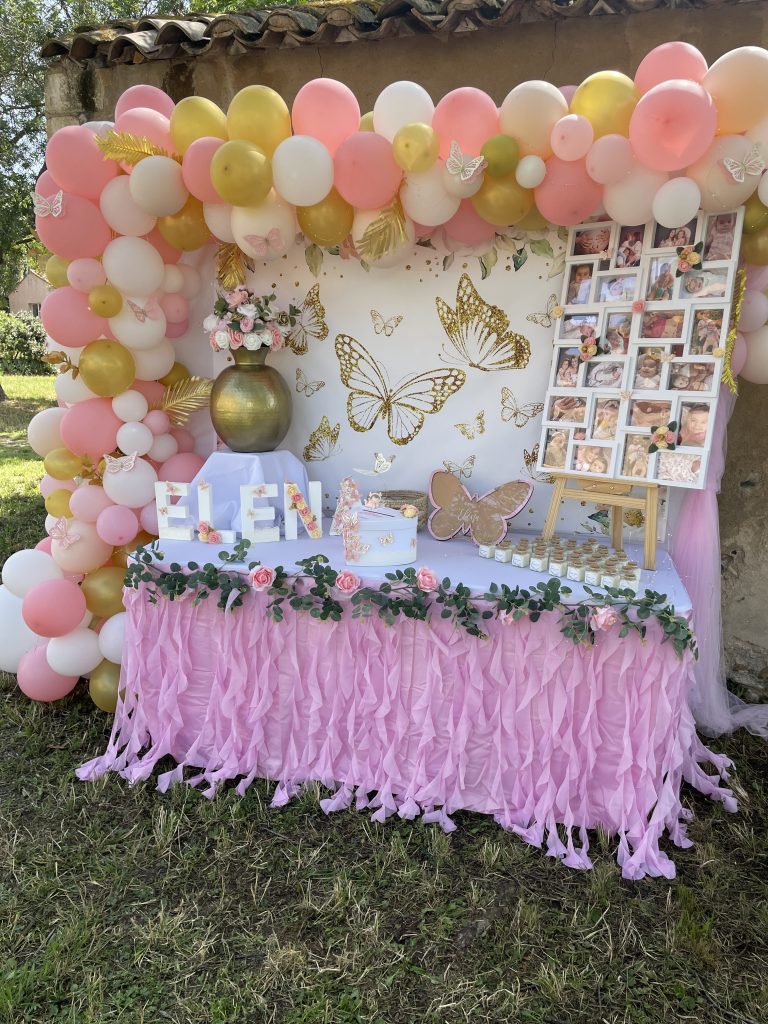 décoration baptême fille